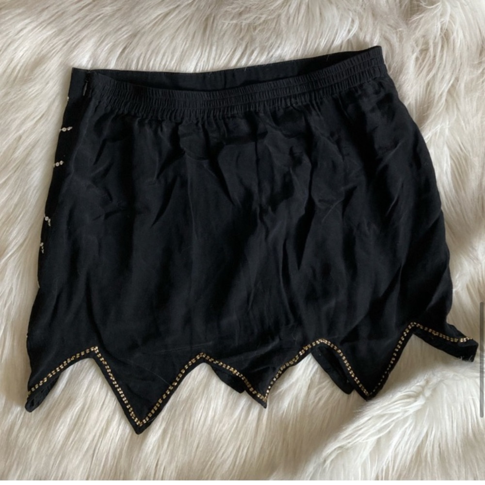 Spell and the Gypsy mini skirt sequin small 8 vintage black blue beaded - Picture 5 of 7